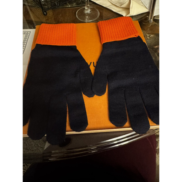Louis Vuitton Gon Louis Marine Large Navy & Orange Gloves Box, COA - Picture 4 of 14